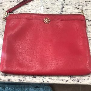 Tory Burch Red Oversized Wristlet